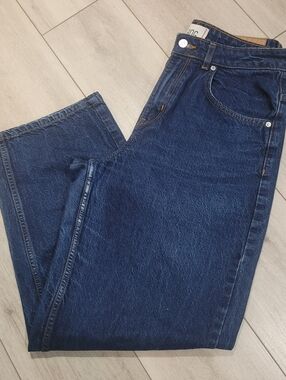 BDG Women's High Waist Tapered Baggy Denim Jeans 30 Dark Wash Blue Casual Y2K
